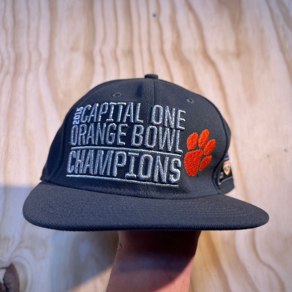 Nike Clemson Tigers 2015 Orange Bowl Champions Hat Grey Dri-FIT Adjustable Cap